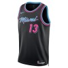 Miami Heat Bam Adebayo Nike 2025-26 City Edition Musta Miesten Pelipaidat Swingman